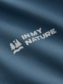 In My Nature Women's Minimalist Fashion Colorblock Hooded Outdoor Windbreaker Jacket - Blue - View 7