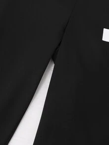 SHEIN 2 件套青少年女孩休闲时尚数字图案 V 领上衣和阔腿运动裤套装 - 彩色 - 查看 7