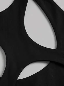 Sweetra حمالة صدر رياضية سوداء بدون درزات مقاس كبير للنساء - الأسود - مشاهدة 4