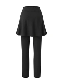 GentleRue Maternity Women's Casual Comfortable Black 2 In 1 Maternity Pants - Black - View 6