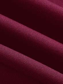 Muchica Plus Size Black Sleeveless Jacket, Elastic Lightweight Yoga Sports 3 Pieces Set Fall - Burgundy - View 5