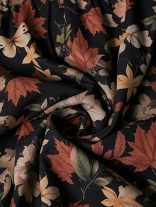 Melodosi Casual Vintage Romantic Floral Print Plus Size Long Sleeve Dress, Suitable For Autumn/Winter, Party, Date - Multicolor - View 8