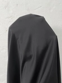 SHEIN CURVE+ 女款大尺碼蕾絲細肩帶洋裝搭配緞面長袖外套 2件套 秋季 - 黑色 - 查看 9