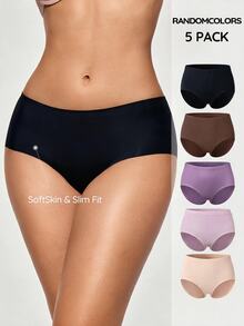 SHAPORA [Random Color] Women's Best-Selling Minimalist Solid Color Fashionable Comfortable High Cost-Performance High Quality Portable Triangle Panties - Multicolor - View 3