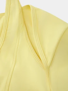 Rhythm Era Women's Plus Size Solid Color Casual Daily Travel Sports T-Shirt Fall - Yellow - View 7