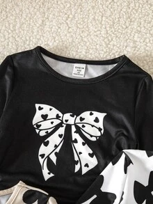 SHEIN 3 Buah Kaos Anak Perempuan - MultiWarna - View 7
