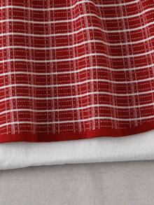 Souflis Gaun Sweater Anak Perempuan, Gaun Rajut Lengan Panjang Gaya Putri - Burgundy - View 3