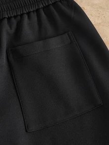 HIMLAND Men's Solid Color Casual Versatile Daily Wear Long Pants - Black - View 5