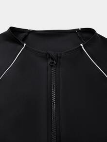 Dewbera Dewbera Women's Athletic Bodysuit, Tight Fit, High Elasticity, Long Sleeve, Suitable For Sports And Exercise - Black - View 6