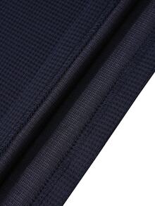 Manfinity Homme Men's Spring/Summer Waffle Knit Navy & Khaki Textured Fabric Patch Pocket Mature Casual Sleeveless Tank Top - Navy Blue - View 5