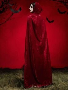 MortiRose 男女通用派对表演连帽斗篷，天鹅绒面料，适合各种节日、圣诞节服装、万圣节装扮服装 - 彩色 - 查看 5