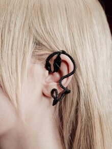 MortiRose 2pcs Bohemian Style Hollow Wing Dragon Earrings, Elf Costume Accessory, Cosplay Prop, Gothic Retro Fashion Earrings, Suitable For Party - Multicolor - View 1