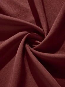 Poshavie Poshavie Women's Plus-Size Long-Sleeve Cowl-Neck Dress With Double-Layered Hem-Suitable For Daily Wear - Brown - View 9