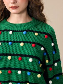 ROMWE Kawaii Women Sweaters - Green - View 9