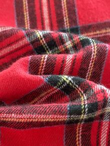 Cozy Pixies Kids Baby Boy Baby Girl Red Plaid Collar Woven Long Sleeve Set, Suitable For Spring, Summer, Autumn, Winter, Indoor, Party, Holiday - Multicolor - View 4