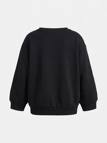 SHEIN 女童可愛秋冬休閒花卉印花衛衣與長褲套裝 - 棕色 - 查看 12