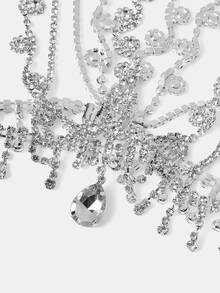 Aravennia Cross-Border New Tassel Forehead Pendant Headpiece European And American Fashion Stage Performance Hair Accessory Hair Chain - Silver - View 7