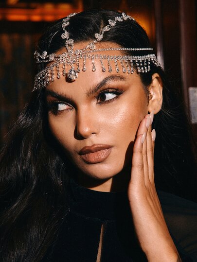 Aravennia Cross-Border New Tassel Forehead Pendant Headpiece European And American Fashion Stage Performance Hair Accessory Hair Chain