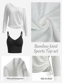 SHEIN Velisys 2PCS Women Sports Tees & Tanks - Multicolor - View 7