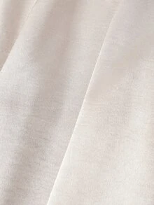 SHEIN MOD 優雅法式女款中長版百褶緞面裙 高腰設計 適合正式約會、派對場合與聖誕節 - 杏色 - 查看 6