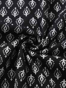 SHEIN LUNE 大尺碼女款休閒復古滿版印花風衣外套 - 彩色 - 查看 7