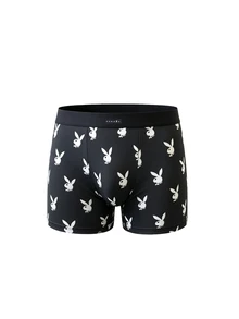 PLAYBOY X SUMWON 2-pack boxerkalsonger med bunny-logotyp och all-over-tryck – mjuka stretchiga trunks med elastisk midja, presentset - Multifärgad - Visa 7