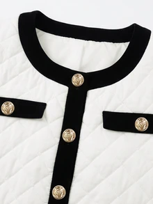 Yalmera Fall Clothes FOR WomenWomen Winter Coats - Black and White - View 7