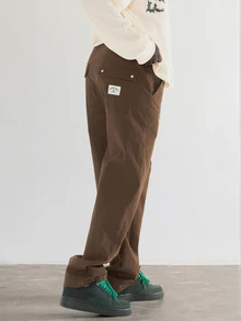 FORM&CHAOS Men's Drawstring Waist Casual Streetwear Versatile Daily Wear Long Pants Vacation Beach Chocolate Brown Fall - Brown - View 4