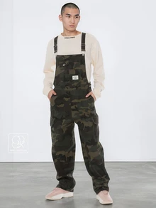FORM&CHAOS Men's Casual Streetwear Daily Beach Vacation Camouflage Overall Cargo Pants Cream Olive Green Fall - Multicolor - View 1