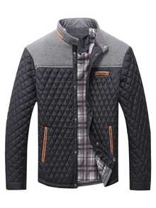 Manfinity Homme Men's Casual Padded Coat, Autumn/Winter - Black - View 6