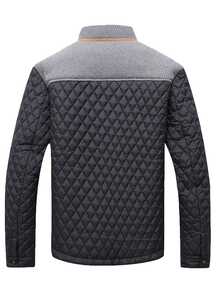 Manfinity Homme Men's Casual Padded Coat, Autumn/Winter - Black - View 7