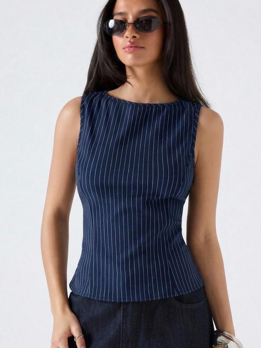 LYSMO 2026 New Arrive Minimalism Spring/Summer Women's Navy Blue Round ...