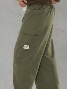 FORM&CHAOS Men's Army Green Cargo Pants Casual Straight Leg Multi-Pocket Tactical Trousers Loose Fit Military Outdoor Work Pants - Army Green - View 3