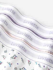 LUVLETTE Plus 3-Pack Cotton Logo High-Waist Boyshorts Women Underwear Panties Set-Pink - Multicolor - View 12
