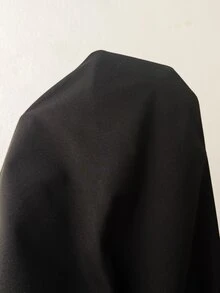 Sinnesro Spring/Autumn Fashion Solid Color Double-Breasted Trench Coat Jacket - Black - View 15