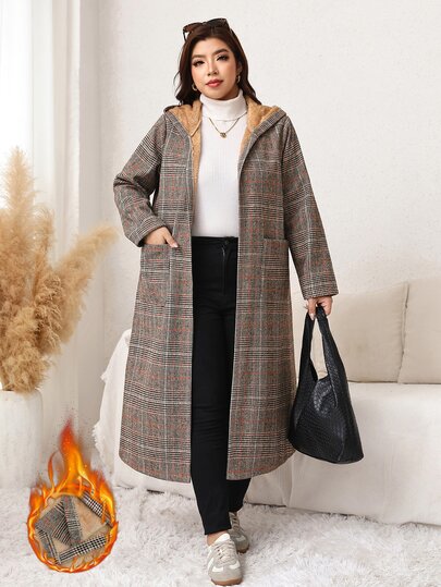 SHEIN LUNE Giacca casual a maniche lunghe taglie forti da donna