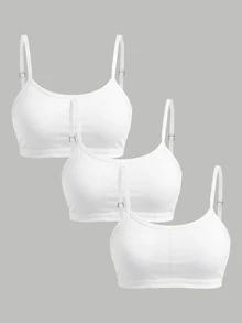 SHEIN 3PCS Teen Girls Bras And Bralettes - White - View 3