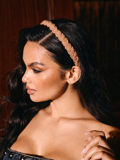 Aravennia 2pcs/1pc Vintage Faux Pearl Headband, Fashionable Elegant Minimalist Style, Sweet Outgoing Versatile Headband, Hair Accessories