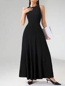 Heiryn Commuter Casual Pleated Women's Dress,Business Casual Woman - Black - View 7