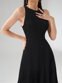Heiryn Commuter Casual Pleated Women's Dress,Business Casual Woman - Black - View 6