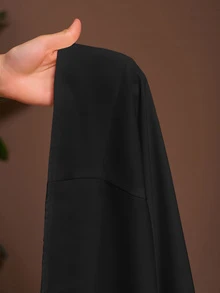 Veslaya Spring/Summer New Arrival Vacation & Casual Solid White Loose Sleeveless A-Line Plus Size Mini Dress, Summer Dresses - Black - View 7