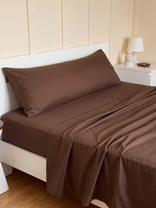 1pc Solid Coffee Brown Pillowcase Lumbar Pillow Long Pillowcase (Pillow Core Not Included), Soft And Breathable, Envelope Closure, Suitable For Bed, Sofa, Living Room And Other Home Decor, Country Style, Size 20"X54" - Brown - View 7