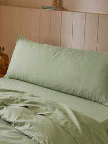 1pc Premium Solid Green Long Pillow Case, No Filling, Soft And Breathable, Envelope Closure, 20"X54" Decorative Pillow Cover, Suitable For Bed, Home, Sofa, Living Room, Back To School Dorm Bedding - Mint Green - View 3
