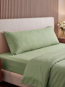1pc Premium Solid Green Long Pillow Case, No Filling, Soft And Breathable, Envelope Closure, 20"X54" Decorative Pillow Cover, Suitable For Bed, Home, Sofa, Living Room, Back To School Dorm Bedding - Mint Green - View 5