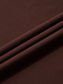 Poshavie Poshavie Plus Size Women's Minimalist Elegant Fashion Long Sleeve Dress, Hollow Neckline, Ruched Waist Flattering Slimming, Comfortable Elastic Fabric, Loose Fit, Suitable For Daily Wear, Shopping, Dating, Commuting - Brown - View 10