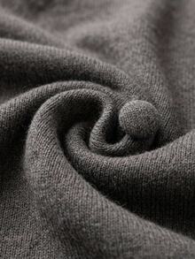 Pariaura Woman V Neck Long Sleeves With Buttons Cardigan And Pants Two Pieces Knitwear Set - Dark Grey - View 8