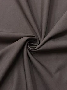 Auralis Plus Size Brown Batwing Sleeve Cape Loose Casual Set/Wide Leg Pants Party Elegant/Everyday Two Pieces Set / Extra-Long Top / Cape Fall - Brown - View 10