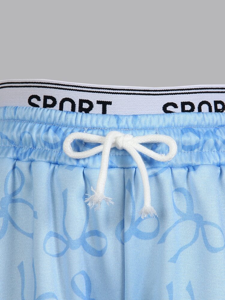 Setelan 2 Potong untuk Anak Perempuan Remaja: Jaket Crop Berkerudung dengan Resleting dan Celana Panjang Lebar dengan Karet Pinggang, Musim Gugur - MultiWarna - View 4