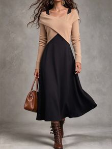 LUMIGAL Fall Clothes FOR WomenWomen Two Pieces Outfits Brunch Black Elegant - Multicolor - View 3