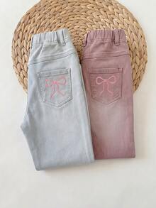 Kids Young Girl Young Girl 2PCS Young Girls Pants - Multicolor - View 5
